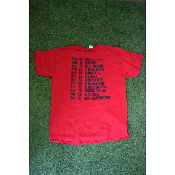 Fruit of The Loom T Shirt Mens XL Red Football 2005 Fear The Turtle Graphic Logo - Picture 4 of 9
